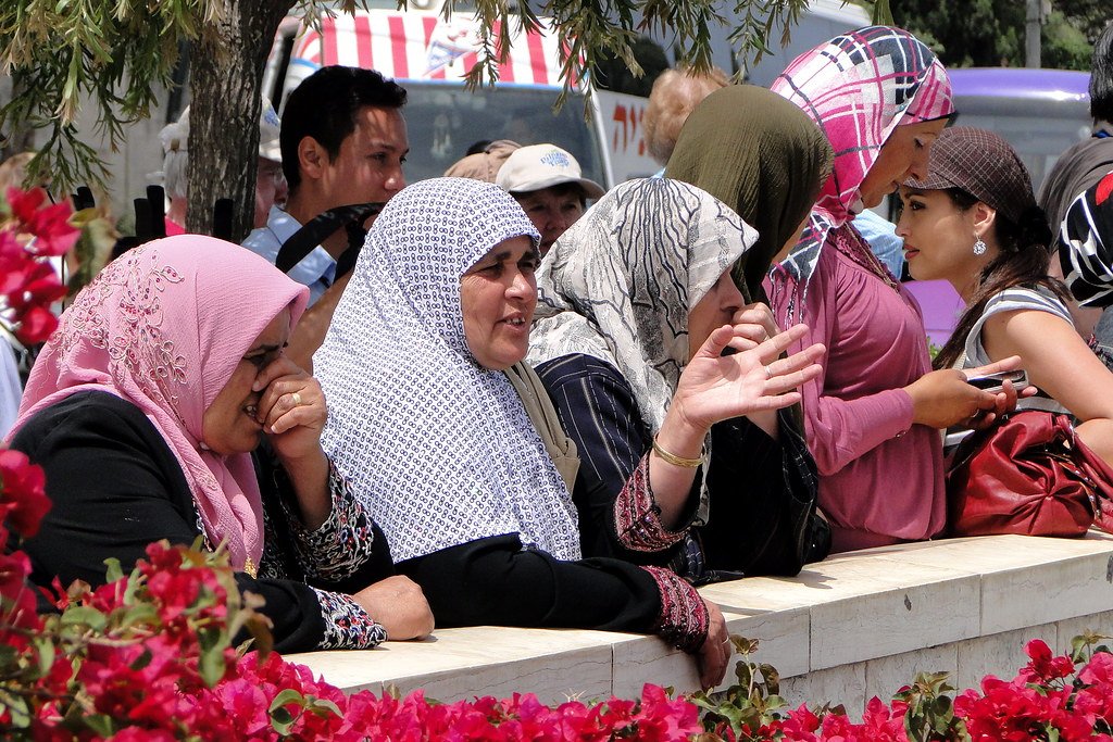 Palestinian Women at a protest, for The Markhor Times