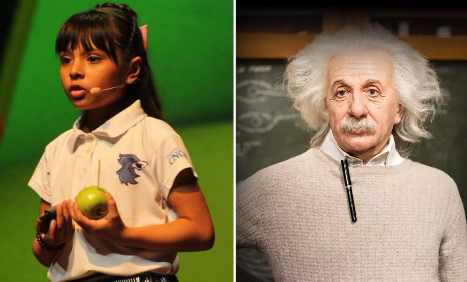 adhara perez sanchez and albert einstein Courtesy of Mashable India