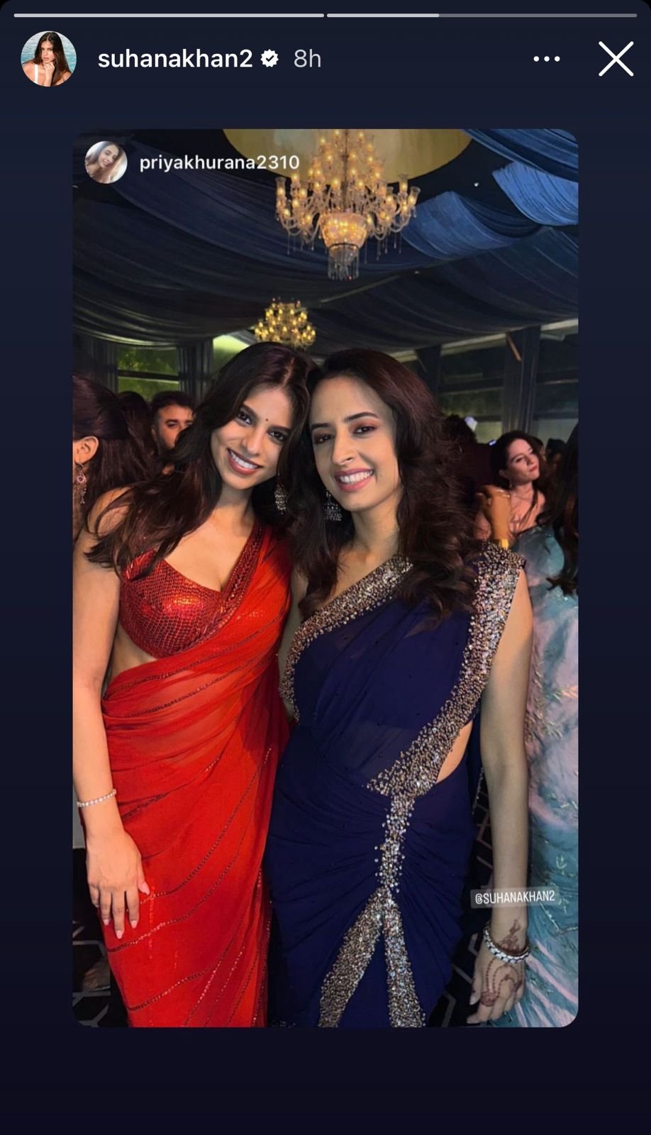 Suhana Khan's Stunning Red Saree Look Suhana Khan's Stunning Red Saree Look