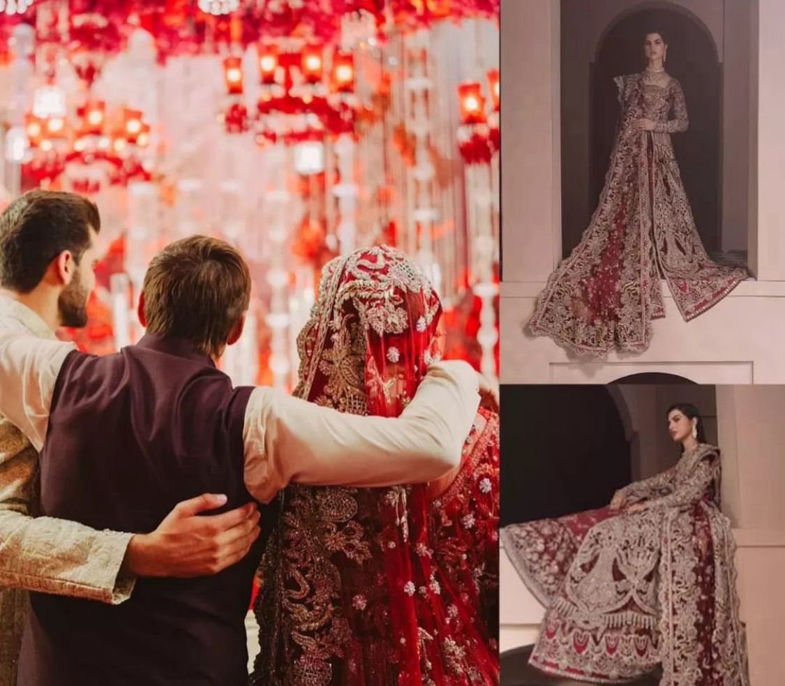 Ansha chose a timeless red bridal outfit, adorned with exquisite embellishments by Republic Women's Wear Ansha chose a timeless red bridal outfit, adorned with exquisite embellishments by Republic Women's Wear