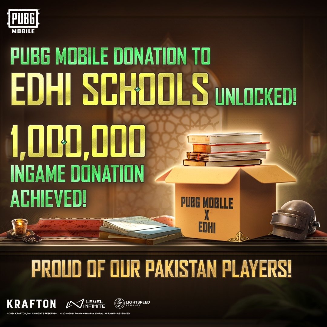 PUBG Gamers play to Contribute Donations to Edhi Schools PUBG Gamers play to Contribute Donations to Edhi Schools