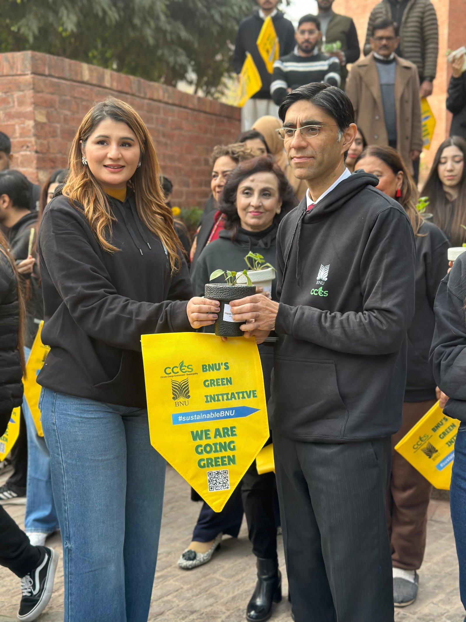Dr. Moeed Yuuf with Ms. Warda Shah