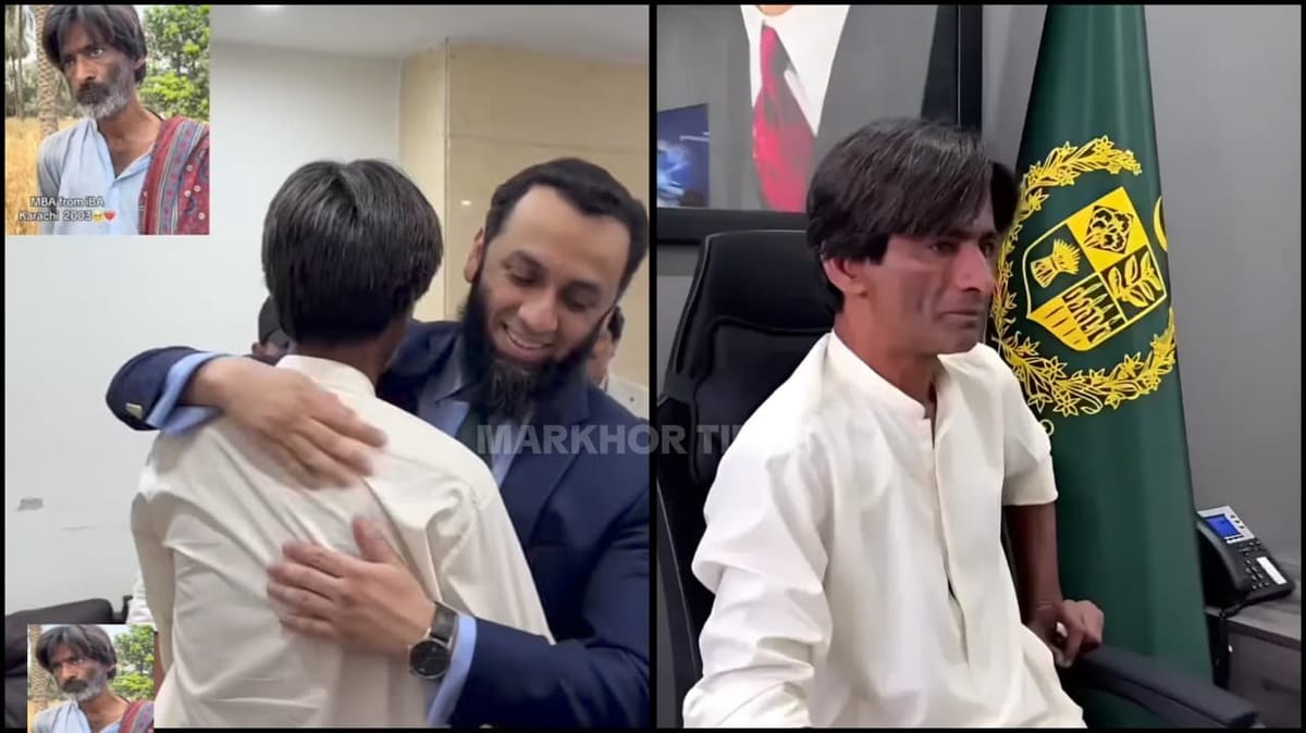 Federal Minister Attaullah Tarar Meets Viral MBA Graduate Azhar Memon