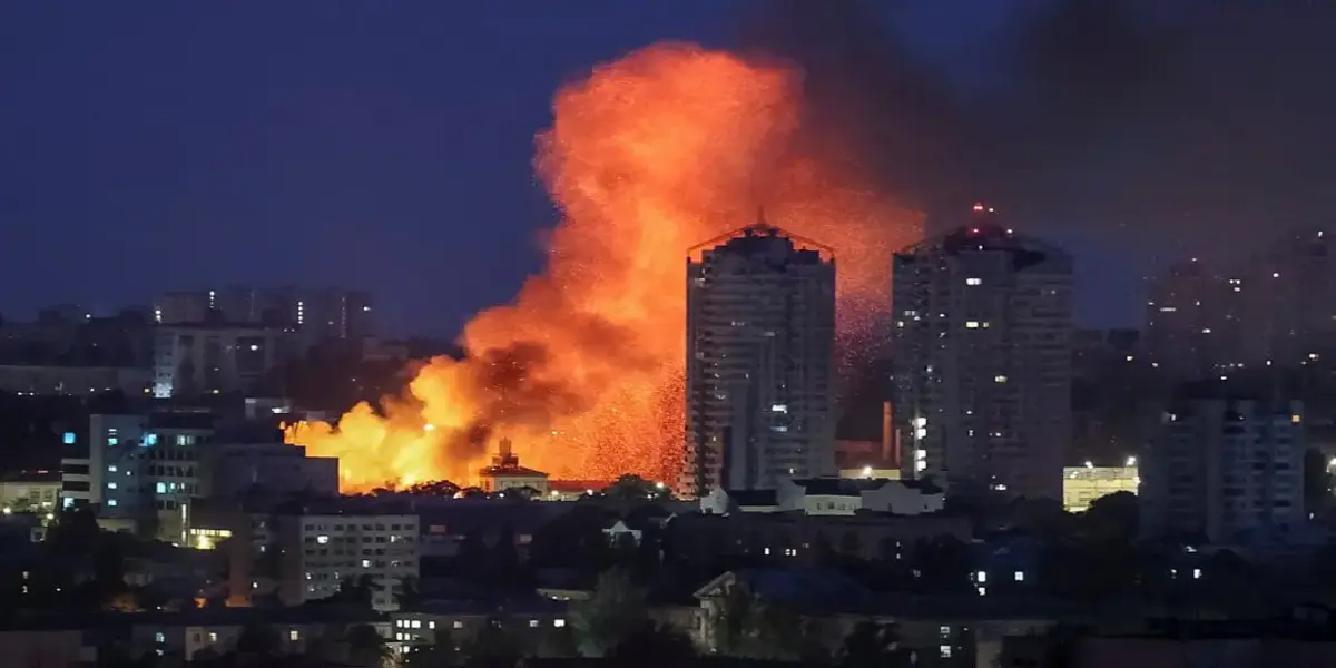 Ukraine Drone Strikes Spark Fire at Russian