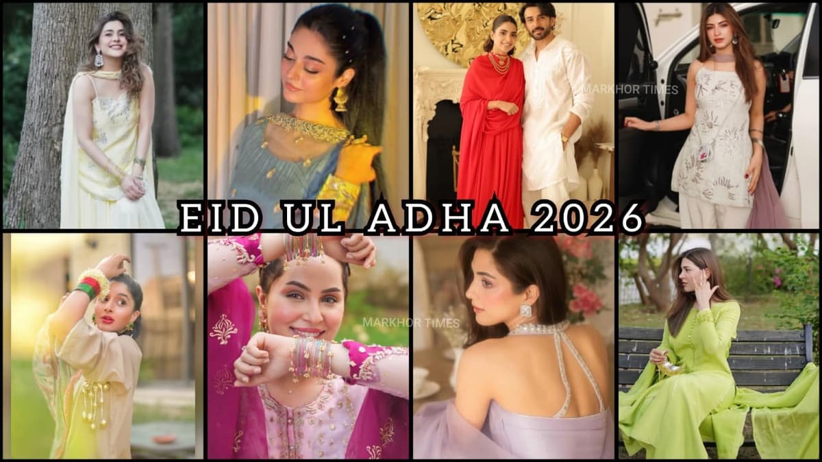 Pakistani Celebrities Shared Stunning Eid ul Adha 2026 Looks on First Day of Eid