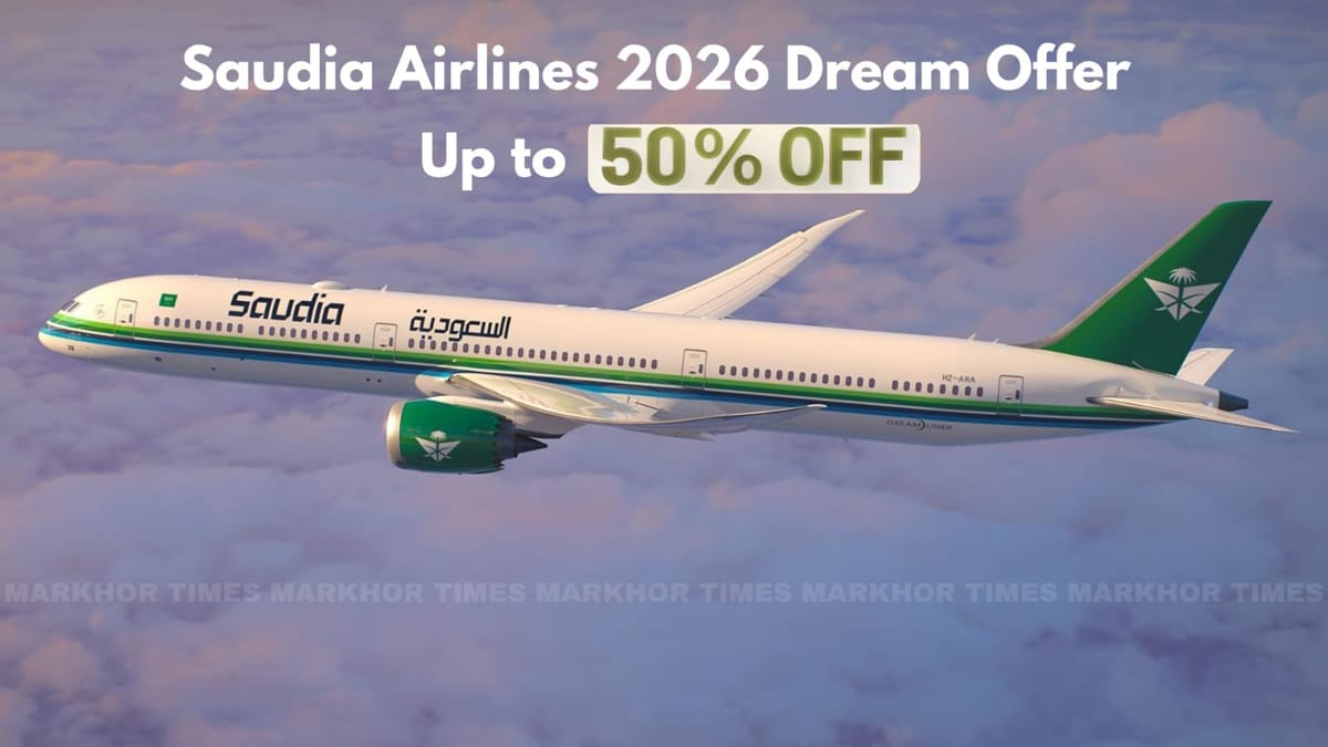Saudia Airlines 2026 Dream Offer Up to 50% Off