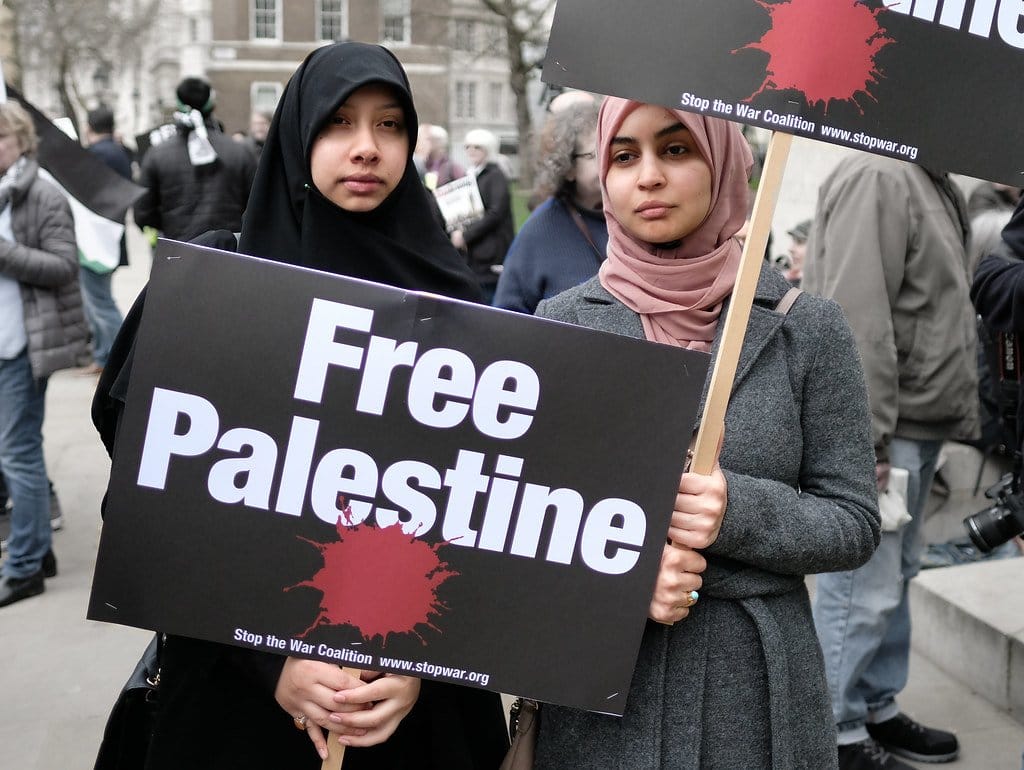 Palestinian Women protesting, The Markhor Times