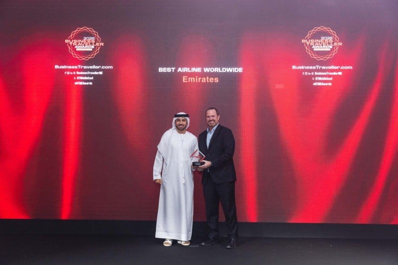 Emirates clinches Best Airline Worldwide at the 2026 Business Traveller Middle East Awards