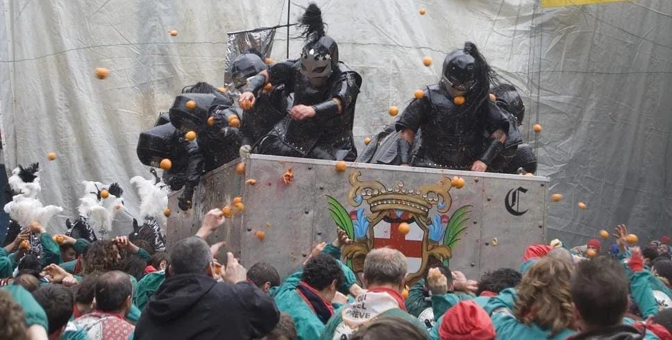 Italy’s Famous Battle of the Oranges Ends After Three Days of Colorful Chaos