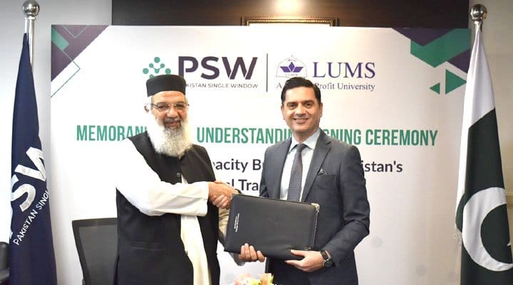 LUMS, PSW Sign MoU to Boost Trade Facilitation Capacity, Research