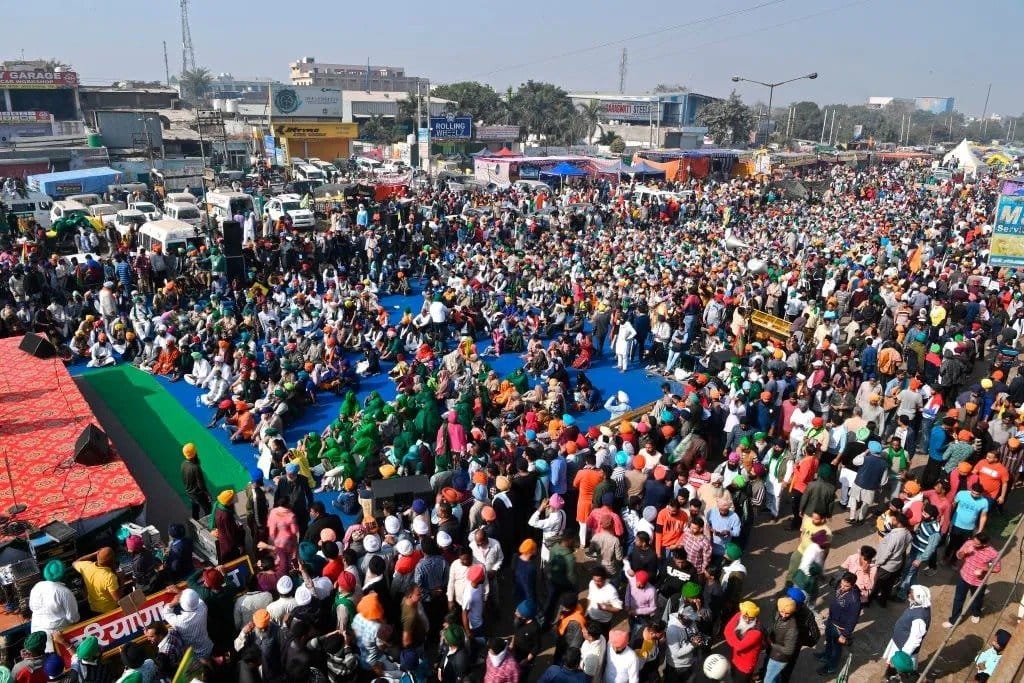 What is the current status of the farmers' protest in India?