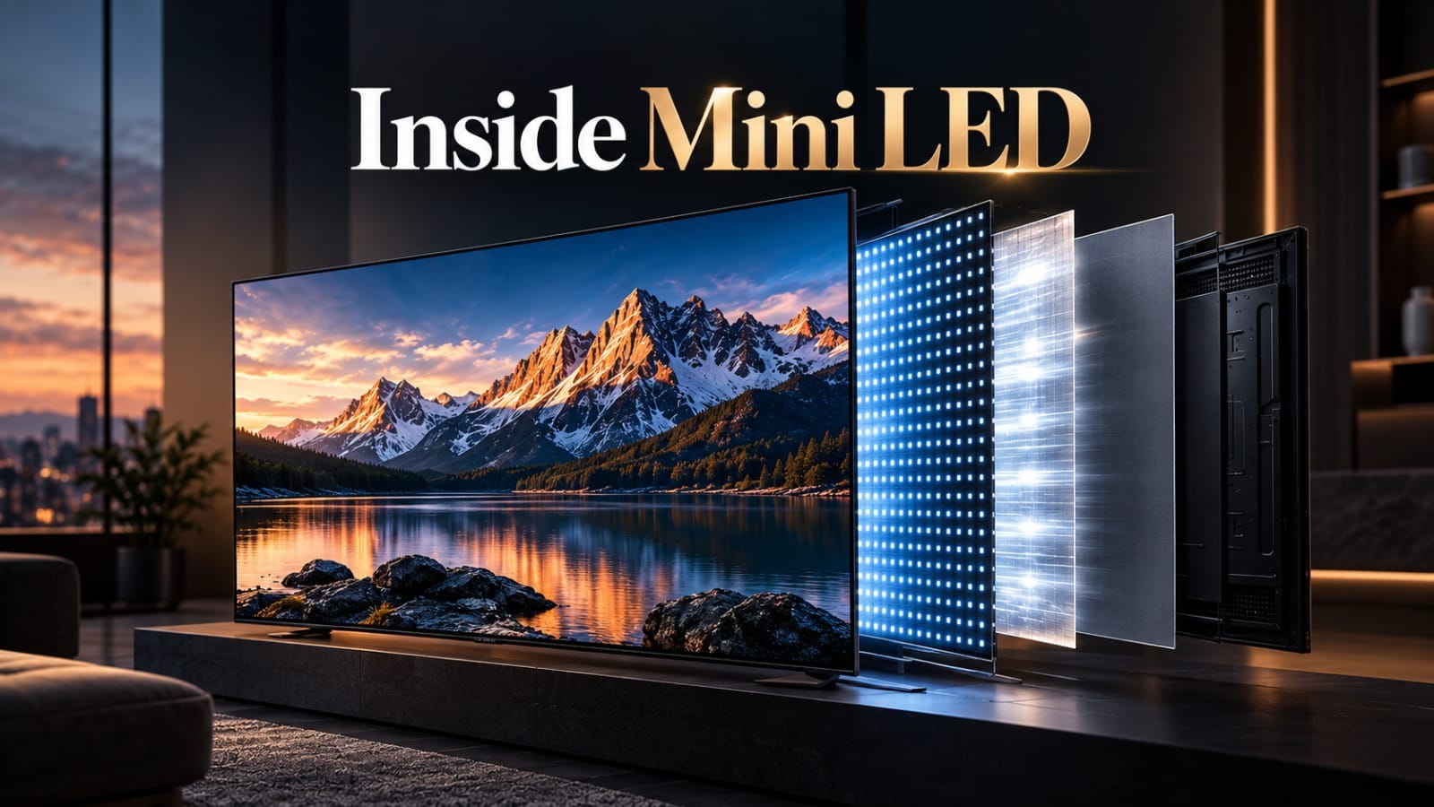 Mini LED television backlight layers explained