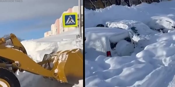 Historic Snowstorm Buries Russia’s Kamchatka