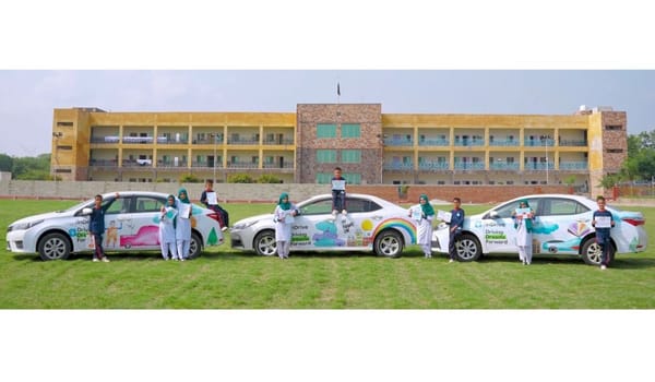 inDrive cars showcase art by Pakistan Sweet Home kids