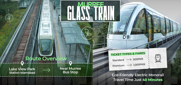Murree Glass Train approved for construction, Glass Train Route and fares