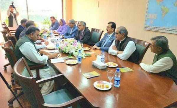 PTI and government representatives gathered at the Parliament House on Friday for the second round of talks. — Photo by autho