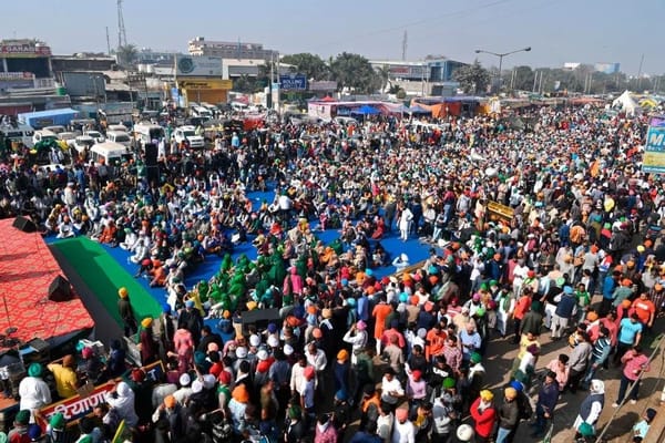 What is the current status of the farmers' protest in India?