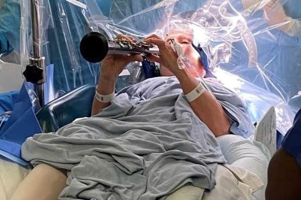 Woman Plays Clarinet During Brain Surgery