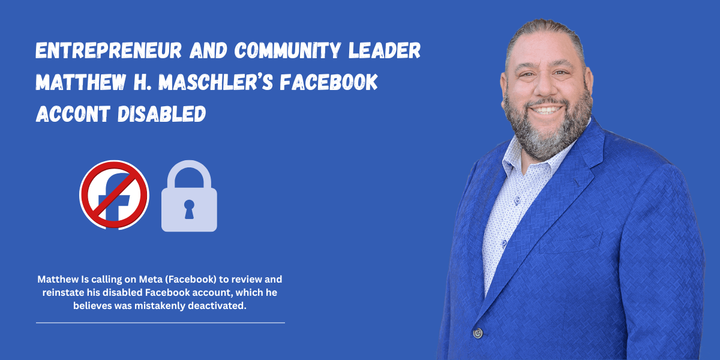 Boca Raton Entrepreneur Appeals to Facebook to Restore Disabled Account Containing Decades of Memories & Community Work