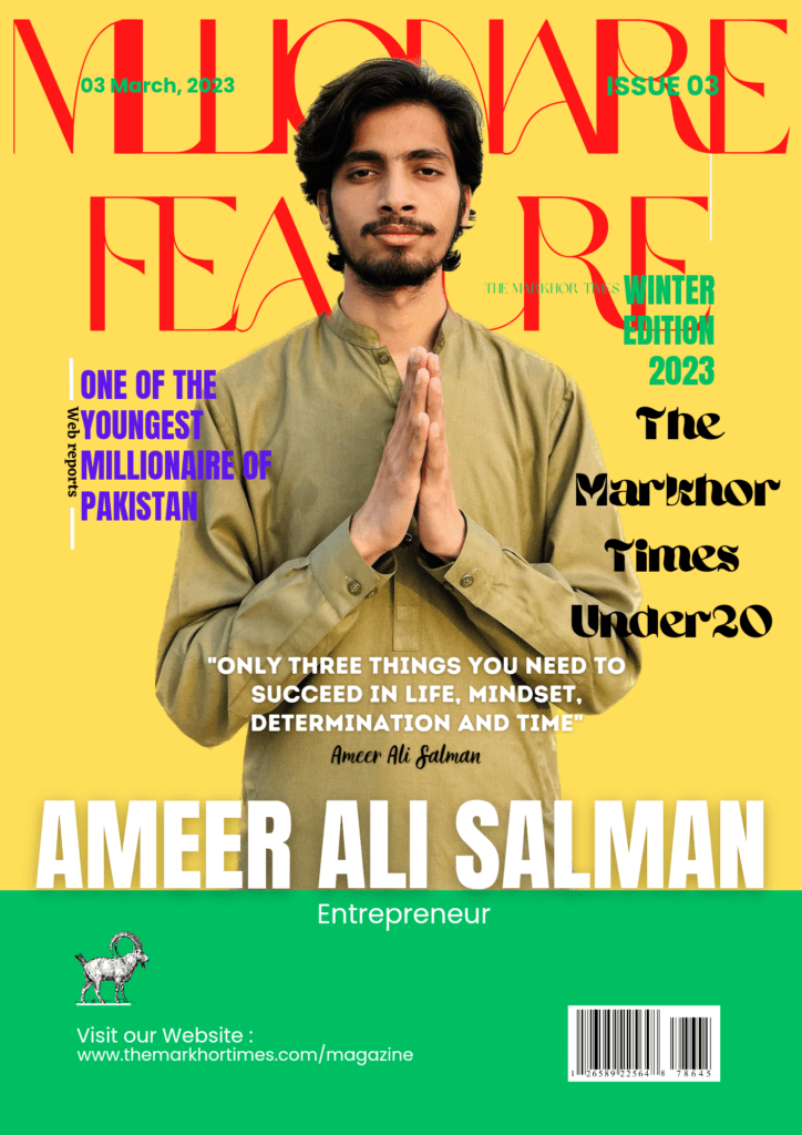 Ameer Ali Salman Magazine feature at the markhor times