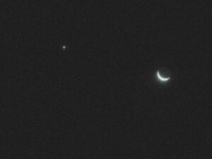 A Celestial Encounter: Jupiter and the Waning Crescent Moon