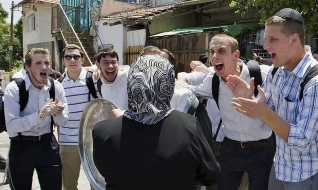 Zionist settlers confiscate the house of an elderly Palestinian woman and mock her