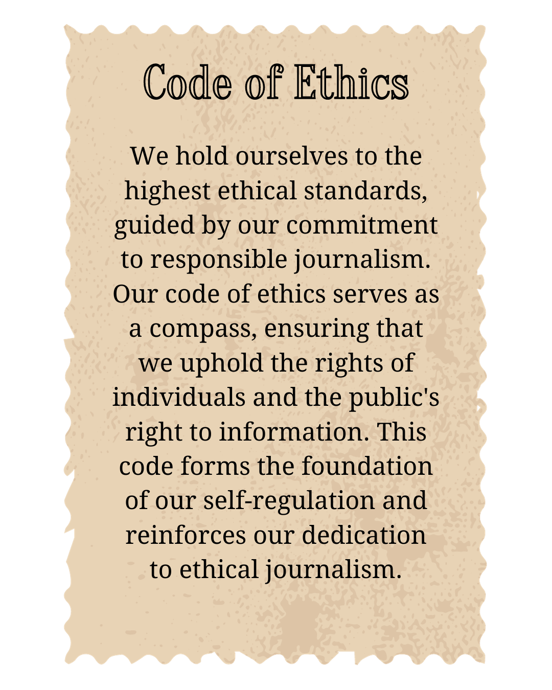 Code of Ethics | Markhor Times