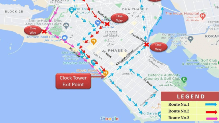 Traffic Plan Issued for Karachi’s Busy Routes on New Year’s Eve