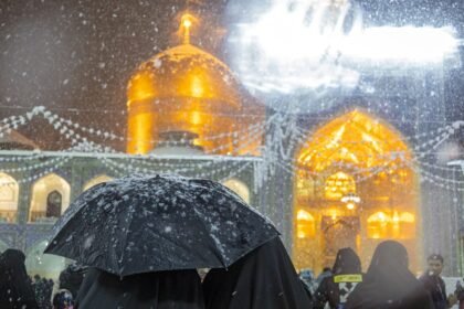 Snowing in Karbala