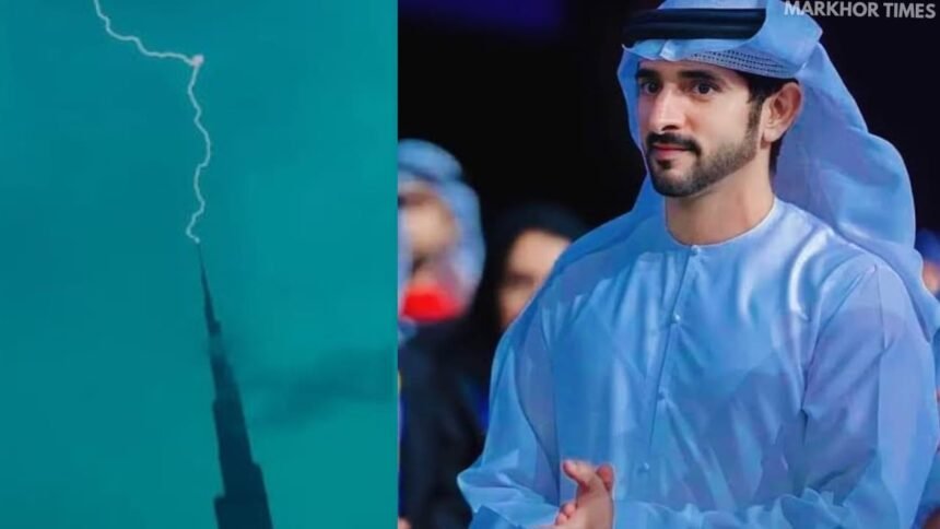 Lightning Strikes Burj Khalifa