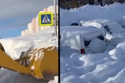 Historic Snowstorm Buries Russia’s Kamchatka