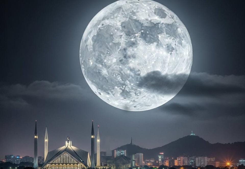 Wolf Moon Lights Up Pakistan’s Sky