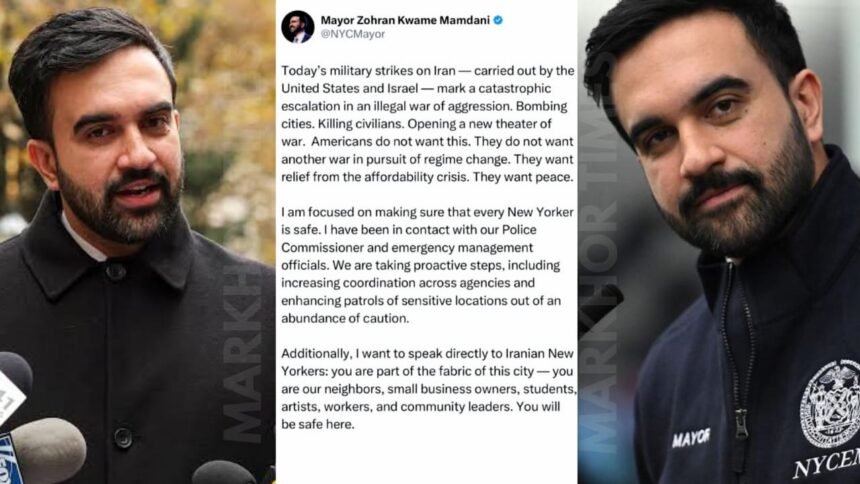 New York Mayor Zohran Mamdani Condemns US-Israel Strikes on Iran, Calls for Peace