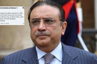 President Zardari Approves Military Awards for 1,989 Personnel
