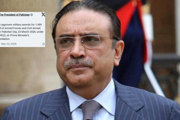 President Zardari Approves Military Awards for 1,989 Personnel